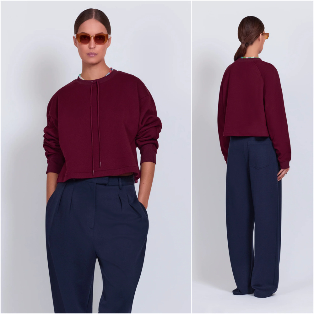 Roucha Sima Sweatshirt Red Mahogany Cropped fit size D / fits XL